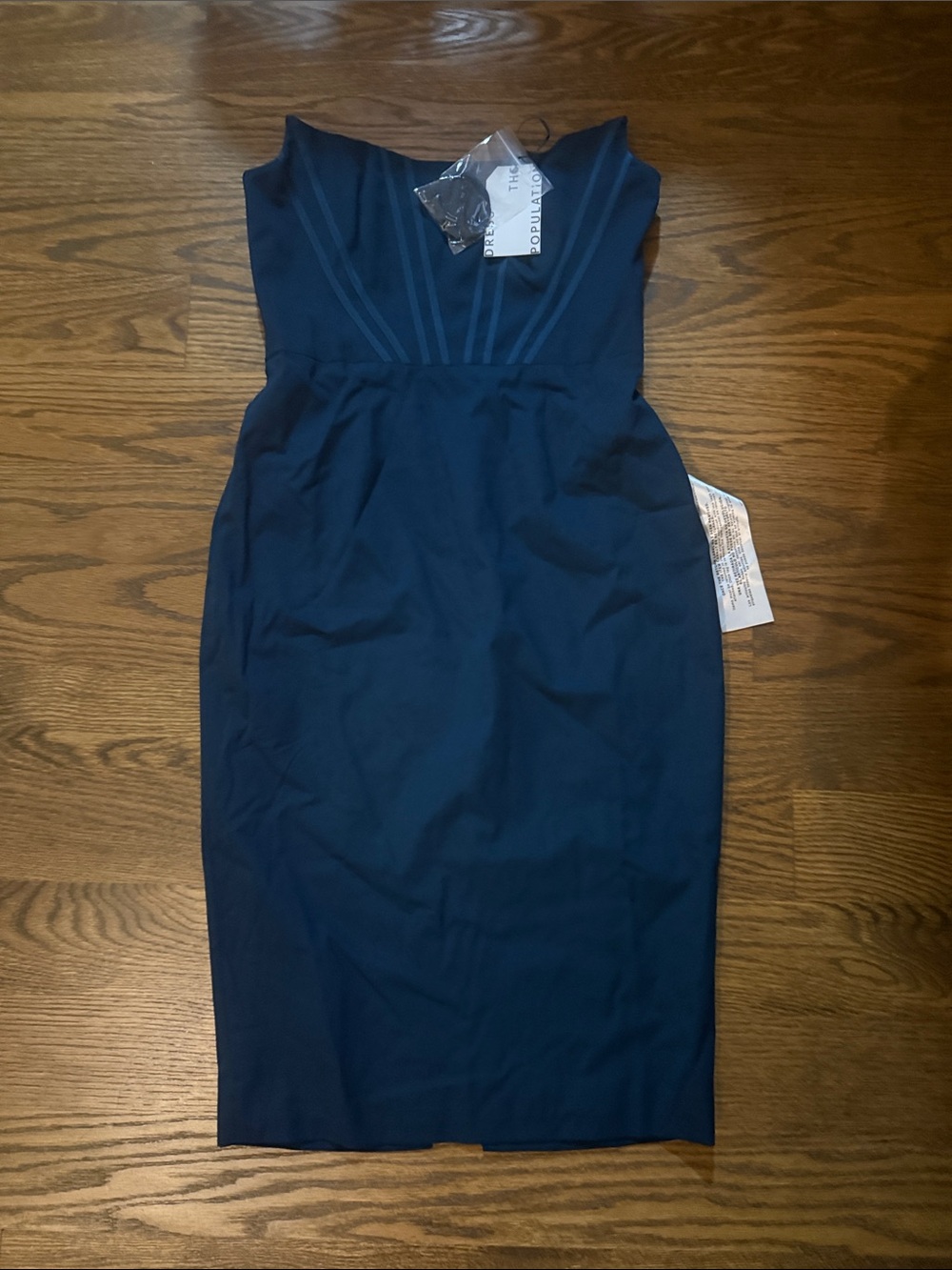 Sleeveless Navy Sheath Dress - dress the population